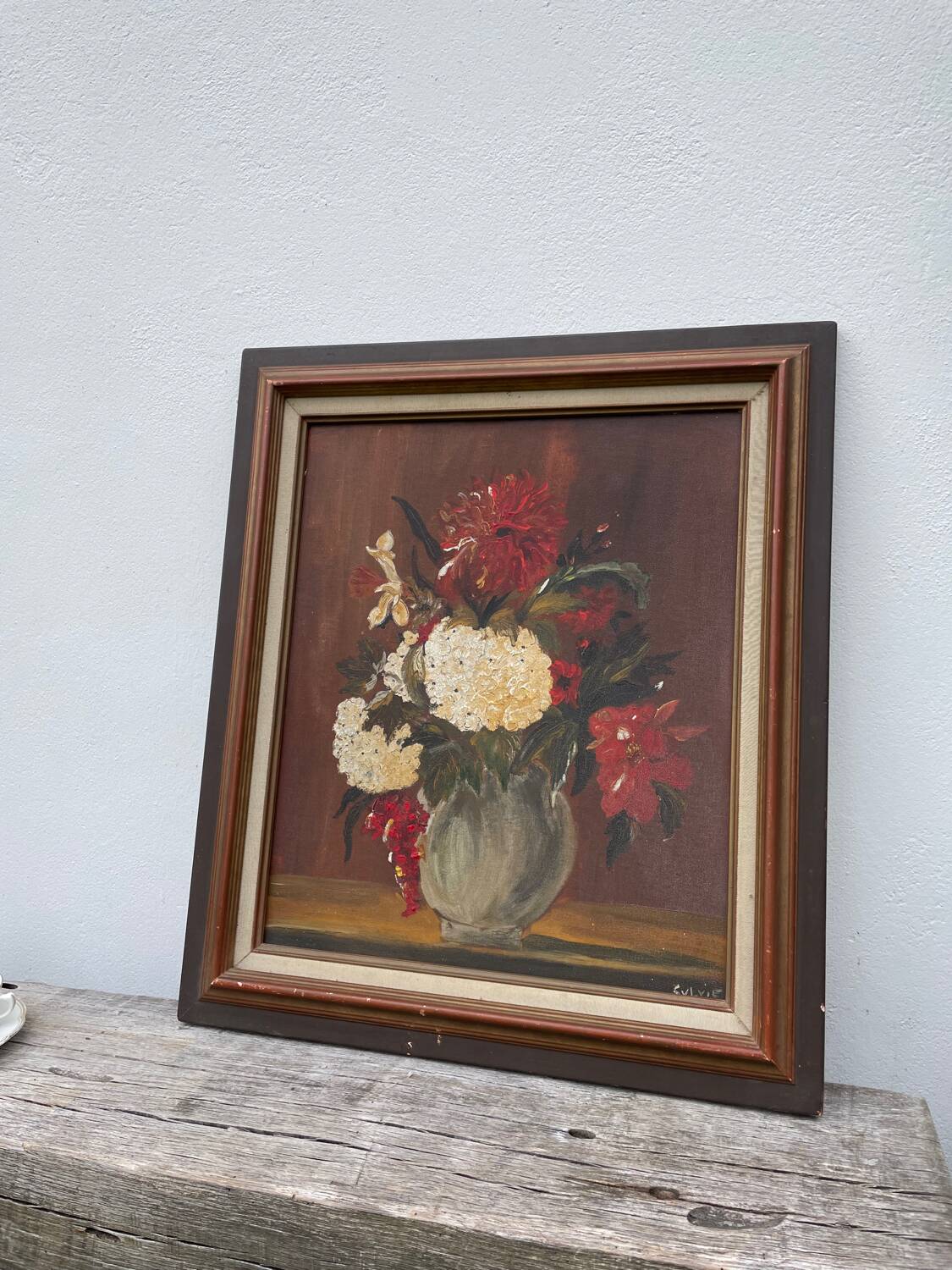 Large bouquet oil painting