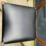 Set of 6 Scandinavian chairs in teak and skai