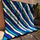 Tapis marocain en laine bleue