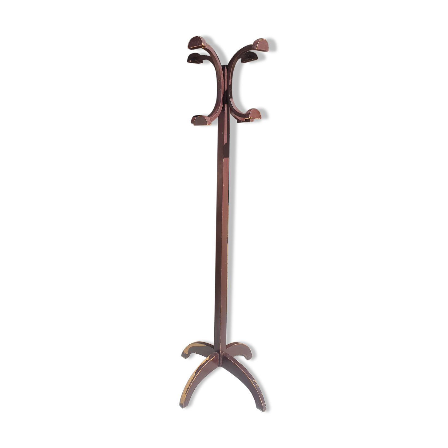 Painted wood coat rack