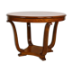 Round Art Deco pedestal table in walnut veneer circa 1930