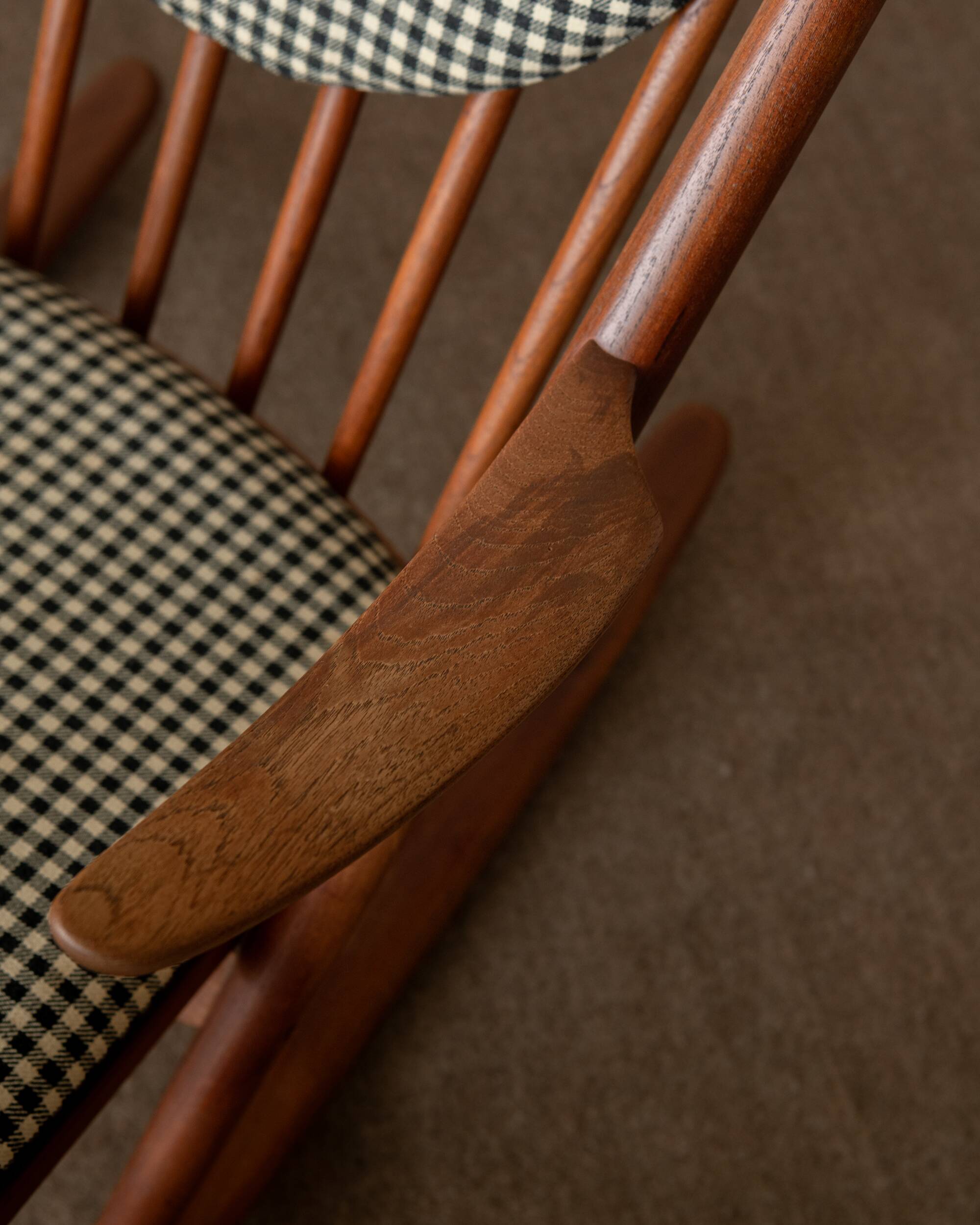 Vintage Danish Teak Rocking Chair Model 182 Frank Reenskaug Bramin, 1950s