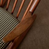 Vintage Danish Teak Rocking Chair Model 182 Frank Reenskaug Bramin, 1950s