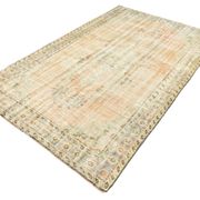 5x9 Vintage Oriental & Bordered Pattern Orange Turkish Rug, 170x274Cm