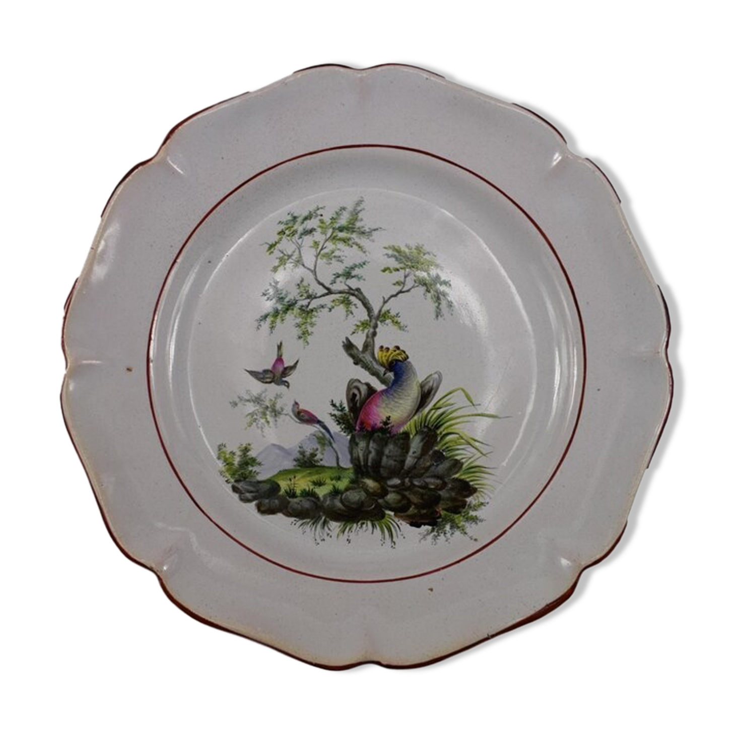 Old Plate Bird Emile Galle Saint Clement
