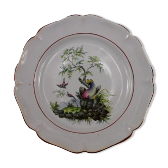 Ancienne Assiette Oiseau Emile Galle Saint Clement