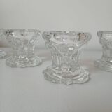 Set of 4 glass candle holders, Reims