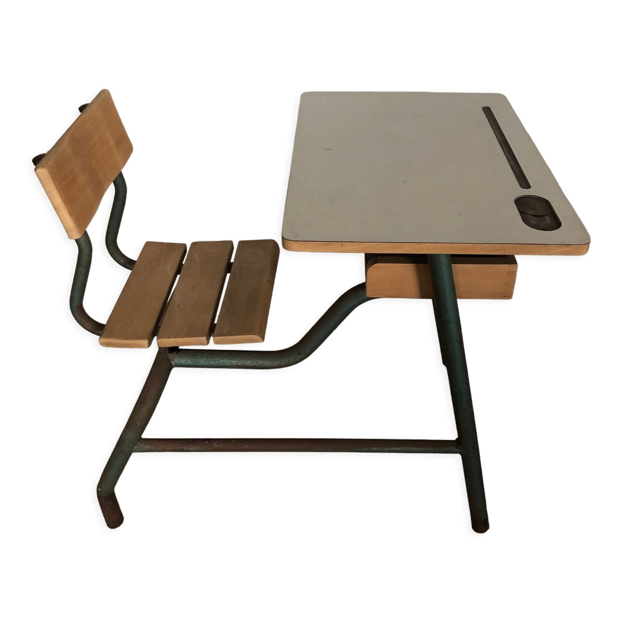Bureau d’écolier ancien pour enfant en formica
