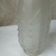 Pair of frosted glass vases, compressed, Art Deco period.