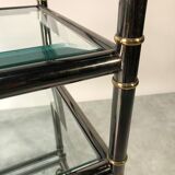 Hollywood Regency glass shelf