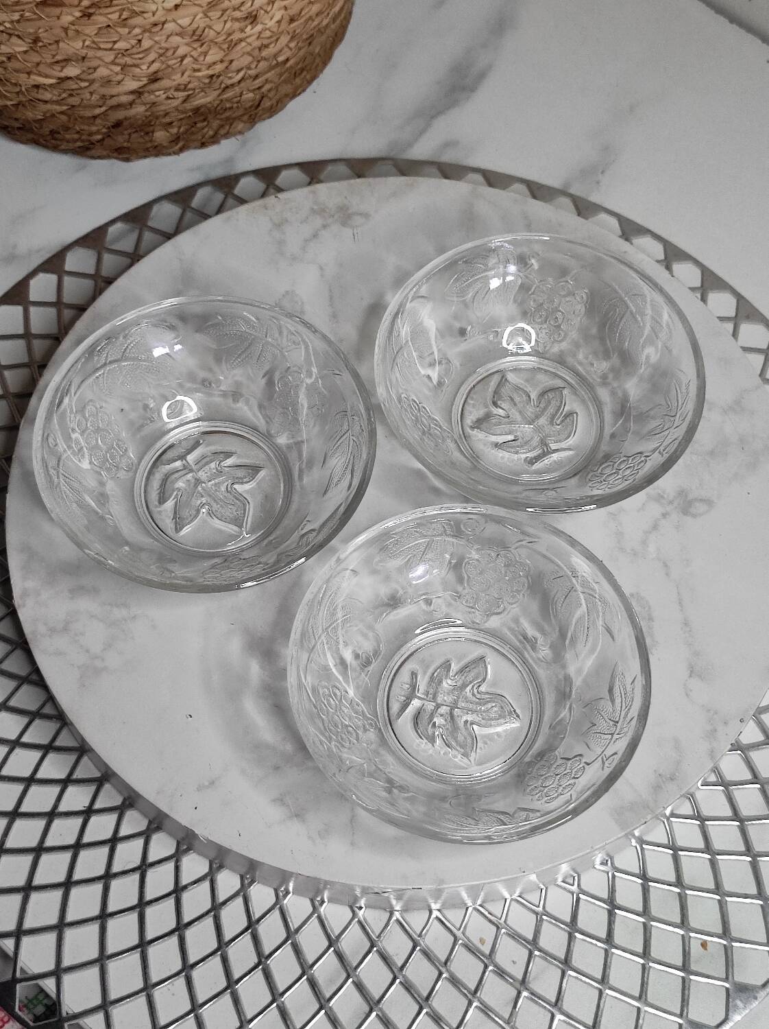 Antique glass bowls