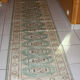Oriental corridor carpet - pakistan origin - celadon green color  78x358cm