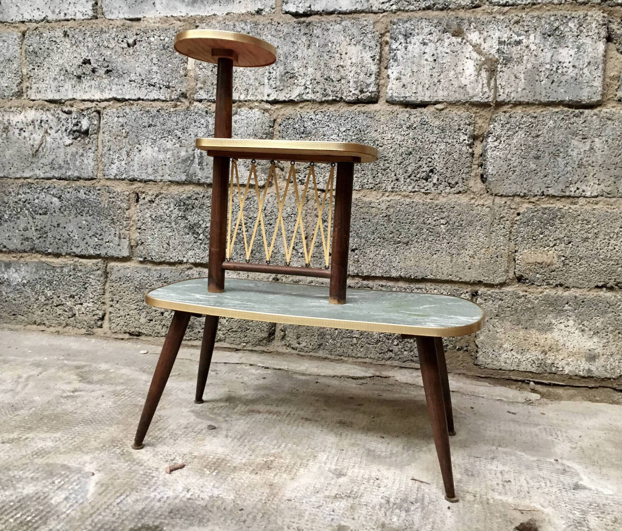 Porte plantes guéridon arbre formica 1950 vintage - rétro