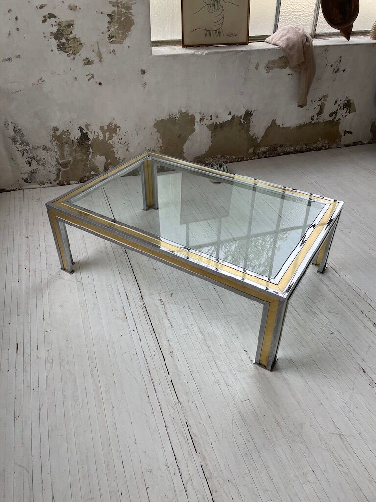 Brass chrome coffee table