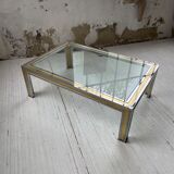 Table basse chrome laiton