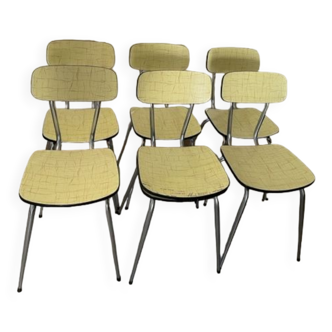 Yellow formica chair series