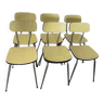 Série de chaises formica jaune