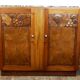 Sideboard art deco 1930 walnut floral pattern