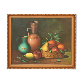 Oil on paper Still life