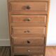 Wooden dresser five drawers vintage 50s