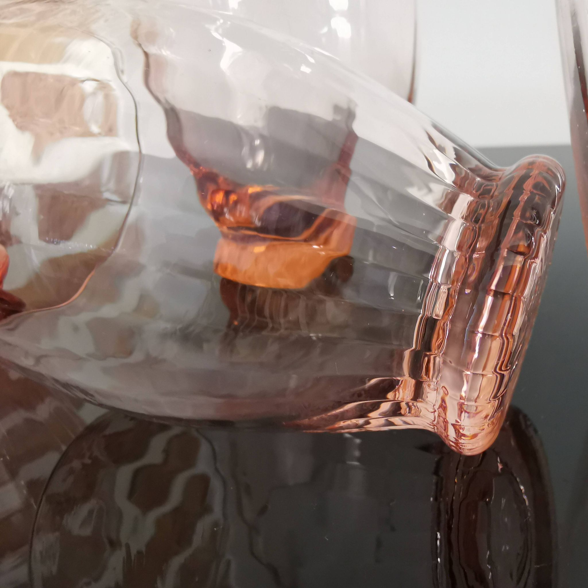 5 verres dépareillées rose vintage