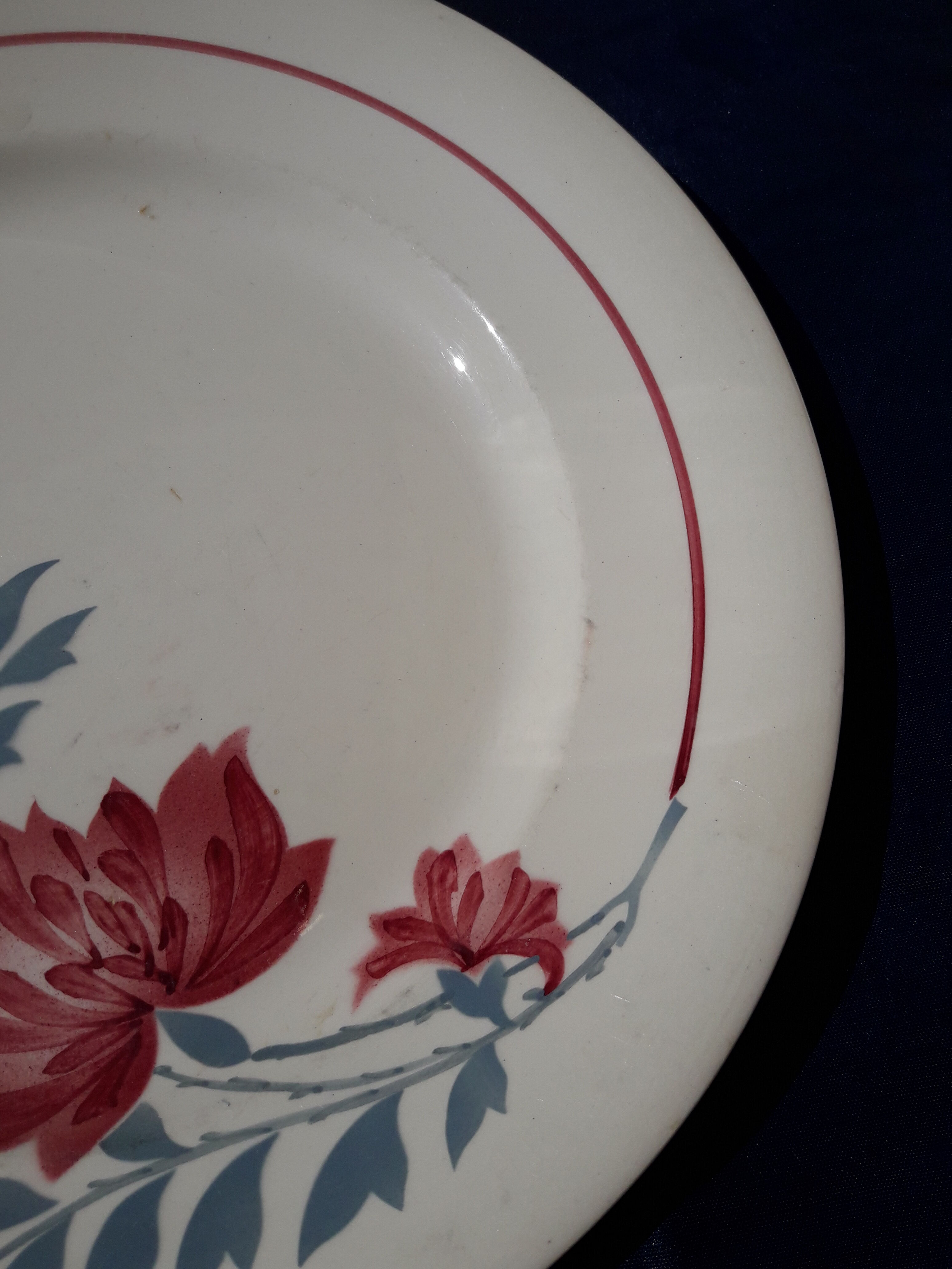 3 longwy model Longwy earthenware dessert plates 21 cm