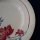 Set de 3 assiettes à dessert en faïence de Longwy  modèle Véronique diam 21 cm