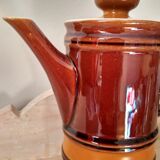 Ancienne cafetière orange et marron des années 1970