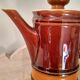 Old coffee maker orange and brown 1970s
