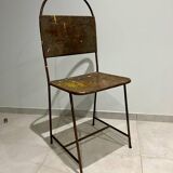 Pair of vintage raw metal chairs