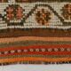 Brick Red Geometric Style Turkish Oushak Runner Rug, 90x340 Cm