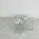 Vintage glass leaf salad bowl or fruit bowl
