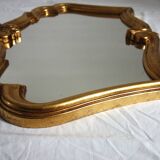Miroir style Louis XV en bois doré, 88x61 cm