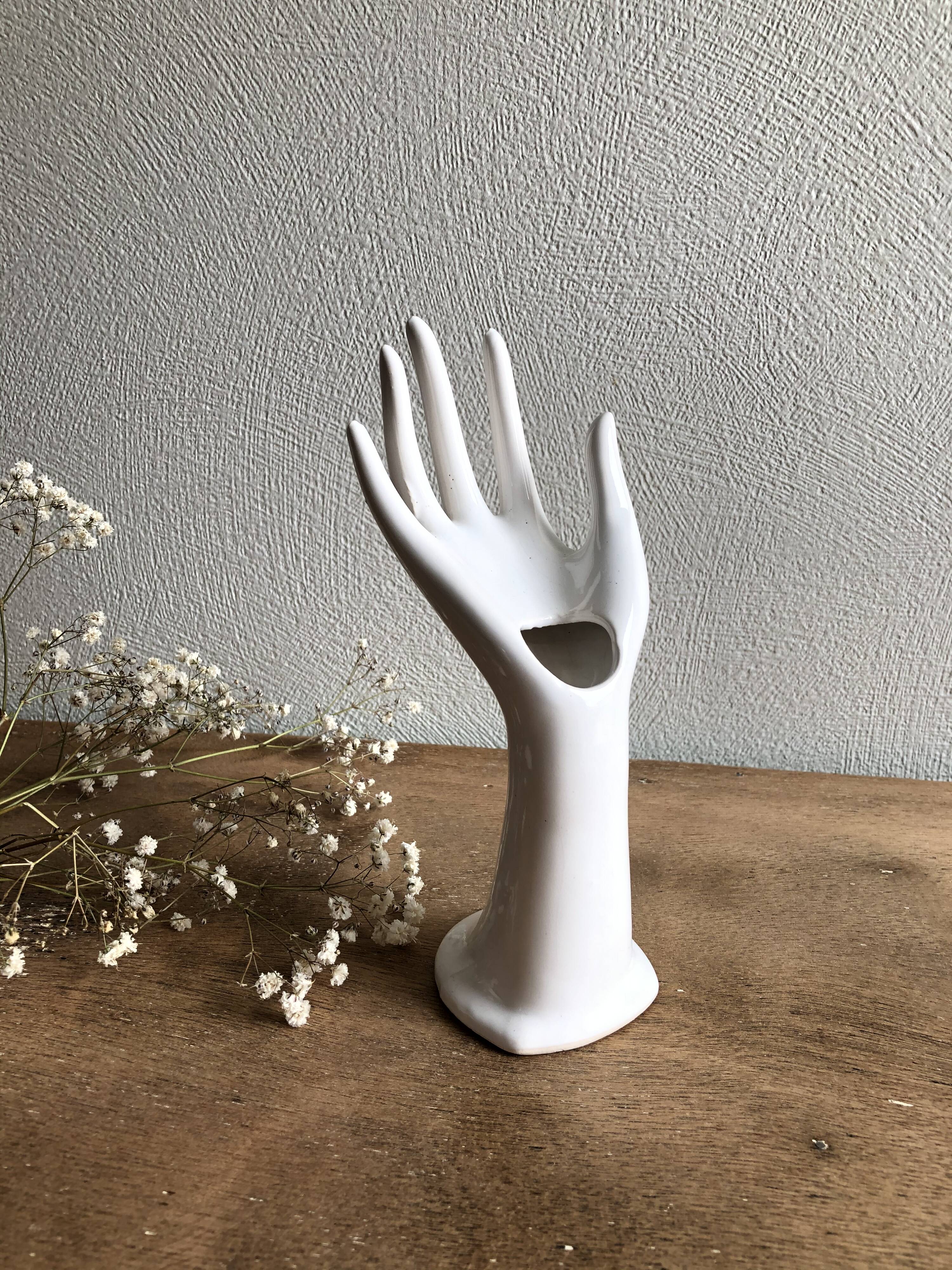 Hand baguier vase soliflore ceramic