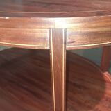 Oval gueridon with 3 trays