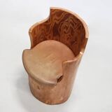 Swedish pine trunk chair from the 1960s