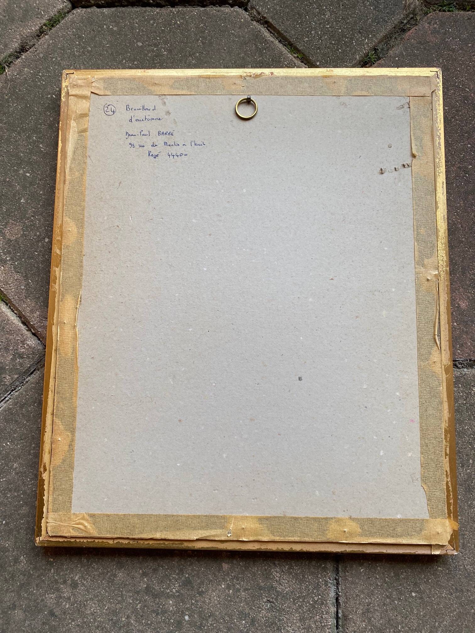 Painting on paper the underwood autumn fog signed jean paul barre