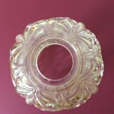 Lightly amber worked molded glass tulip