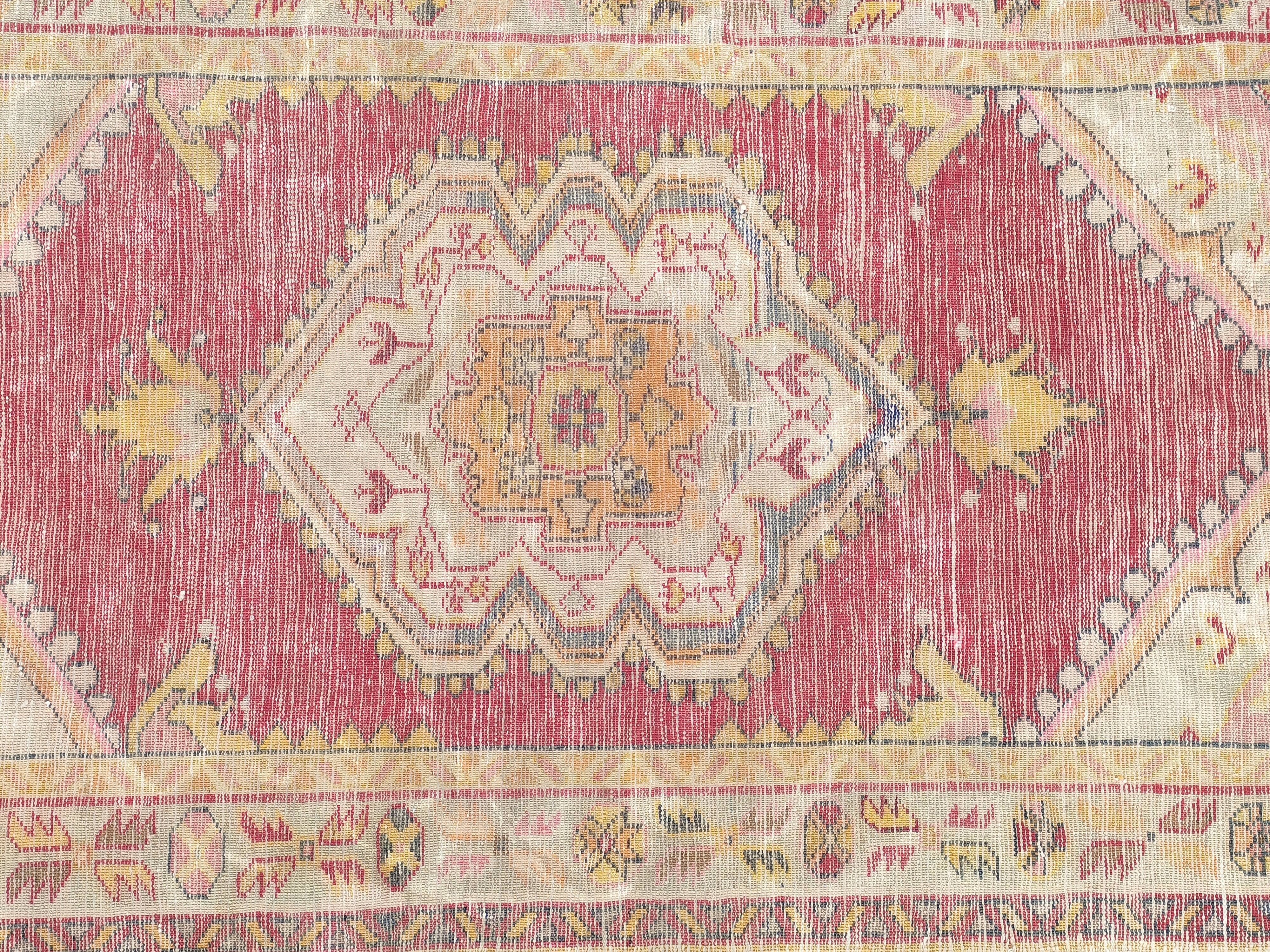 Tapis patiné orient laine fait mai 166 cm x 95 cm