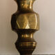 Large bronze brass disc candlestick