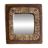 Mirror in incised ceramic resin 1970