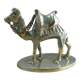 Sculpture brass camel figurine on pedestal vintage
