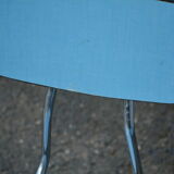 Lot of 4 chairs in blue formica