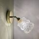 Vintage molded glass globe wall light