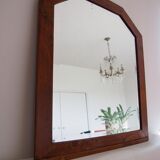 Former beveled mirror and contour wood 72x75cm
