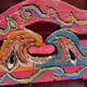 Folk painted wooden wall shelf