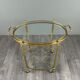 Rolling Table Cart in Brass and Glass, 20th Century