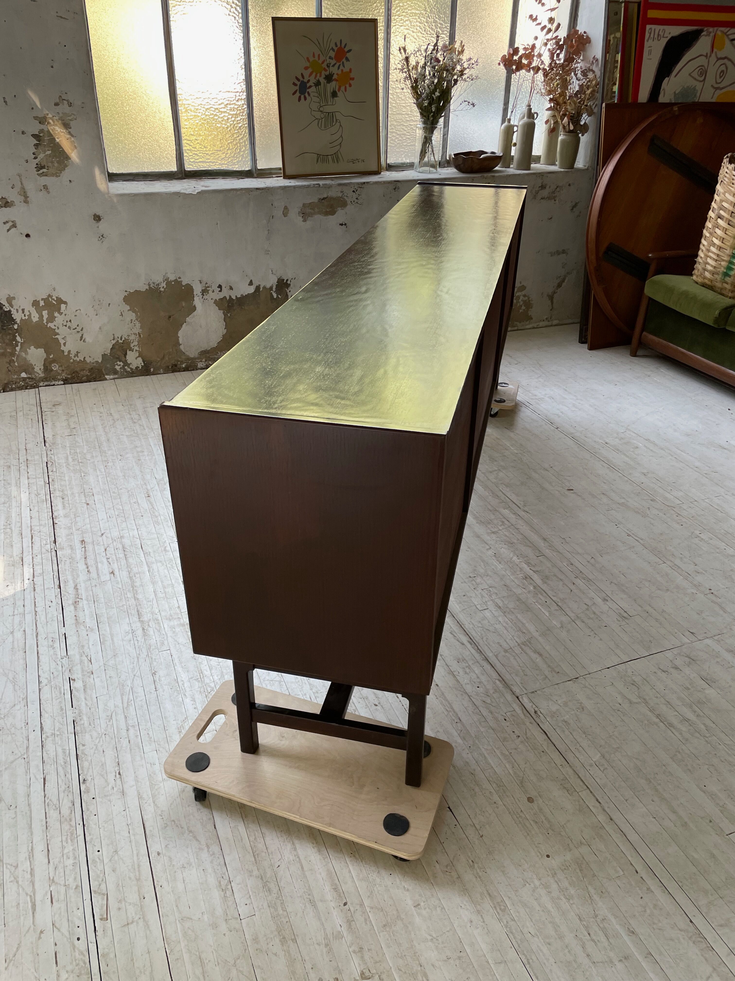 Walnut row Roche Bobois 240 cm