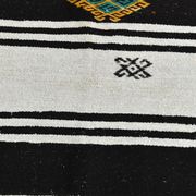 Tapis de chanvre blanc et noir 6x13, 202x404cm
