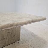 Italian Carrara Marble Coffee Table, 1980s